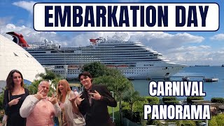 BOARDING the Carnival Panorama for our New Years Cruise [upl. by Romeo384]