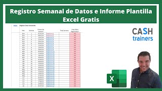 Registro Semanal de Datos e Informe Plantilla Excel Gratis [upl. by Isia697]