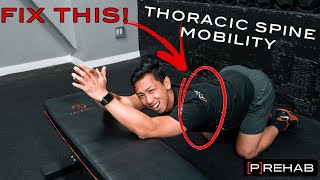 4 Exercises to IMPROVE Your Stiff MidBack Thoracic Spine Mobility [upl. by Noret]