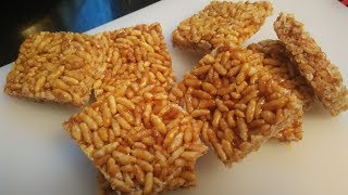 मुरमुरे की कुरकुरी चिक्की  Crispy Murmura Gur Patti  Murmura Chikki  Makar Sankranti Recipe [upl. by Ahsemrac]