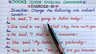 change the following into indirect speech  oxford junior english grammar exercise 90 [upl. by Atteuqahc]