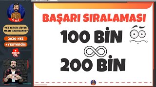 YKS Başarı Sıralaması 100200 Bin İçin En İyi Meslek ve Sıralama Hesaplaması 2020yks [upl. by Hpejsoj]