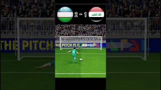 Uzbekistan vs Iraq  Football Match  Penalty shoot  fifa world cup2024🏆  realistic pes gaming🤣🎮 [upl. by Nyletac]