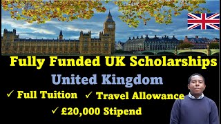 Still Open Fully Funded MSc and PhD scholarships in the UK with Stipend amp Travel Allowance [upl. by Weissman221]