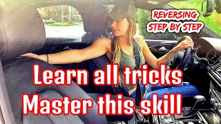 How To Drive in Reverse  Practice For Beginners 2019 [upl. by Ardnasella]