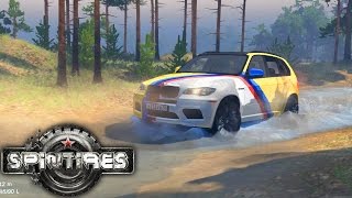 Spintires  BMW X5 Passando Pelo ATOLEIRO G27 [upl. by Christabel]