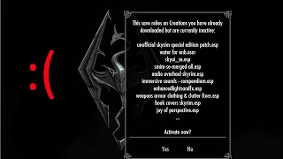 SSE ENGINE FIX Disabling All Mods  Working Achievements FIXED  Skyrim SEAE [upl. by Walker278]