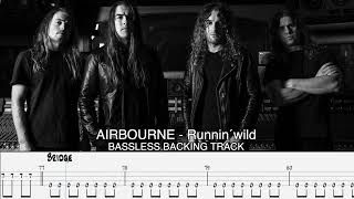 AIRBOURNE  Runnin´wild BASSLESS BACKING TRACK  TAB [upl. by Niram707]