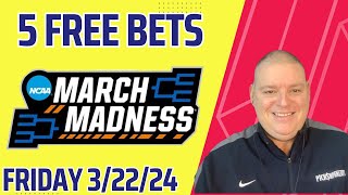 Friday 5 NCAA Tournament Picks amp Betting Predictions  32224 l Picks amp Parlays [upl. by Eelessej]