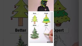 Christmas Tree Drawing 🎄🤩😍shortsfeed shorts trending ytshorts [upl. by Aicenad]