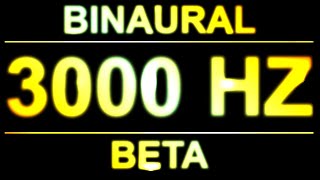 PURE 3000HZ BINAURAL BEATS  8D AUDIO  BETA WAVES [upl. by Trill930]