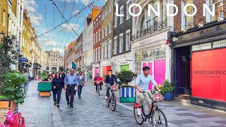 Most Beautiful Streets of London Walking London Mayfair Hyde Park Kensington ChelseaBond Street [upl. by Aniram]