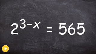 Solving an exponential equation [upl. by Nali]