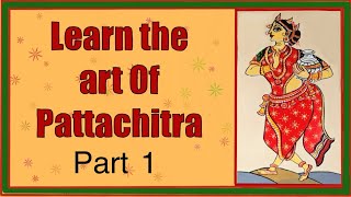 Pattachitra tutorial step by step part 1 [upl. by Cirdahc]