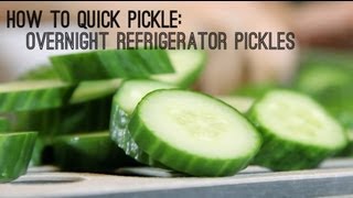 How to Make Quick Pickles Overnight Refrigerator Pickles [upl. by Yrrem]