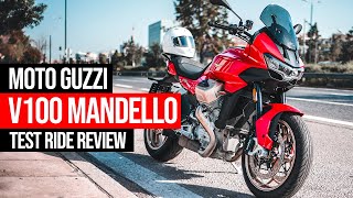 Moto Guzzi V100 Mandello test ride Review Eng Subs [upl. by Alisia]