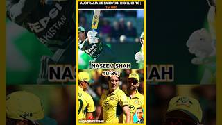 AUSTRALIA VS PAKISTAN HIGHLIGHTS  First ODI [upl. by Trask989]