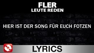 FLER  LEUTE REDEN  AGGROTV LYRICS KARAOKE OFFICIAL VERSION [upl. by Karolyn]