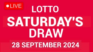 The National Lottery Lotto Draw Live results from Saturday 28 Sep 2024  tonights lotto [upl. by Llednor]