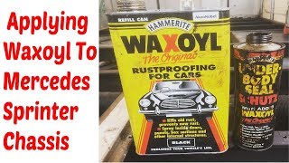 Applying Waxoyl Underseal To Mercedes Sprinter Minibus Chassis [upl. by Norit]