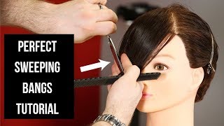 PERFECT Sweeping Bangs Tutorial  TheSalonGuy [upl. by Ssidnak]