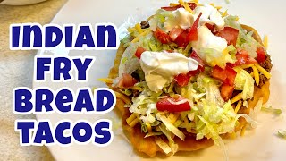 Indian Fry Bread Tacos statefood eatathome funrecipes [upl. by Elyak]