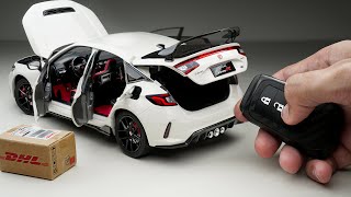 Unboxing of Honda Civic Type R FL5 118 Scale 💖 Super Realistic Diecast Model [upl. by Esma]