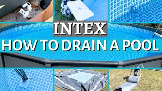 INTEX HOW TO DRAIN A POOL COMPLETELY  THE LAST FEW INCHES  AND HOW TO STORE A POOL FOR WINTER [upl. by Intirb169]