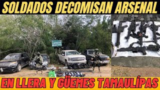 SOLDADOS ASEGURAN FUERTE ARSENAL DURANTE ENFRENTAMIENTO CONTRA SICARIOS DEL NORESTE EN TAMAULÍPAS 🇲🇽 [upl. by Philipa]