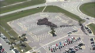 Kennedy Space Center Employees Assemble for Historic Photo [upl. by Yltsew]