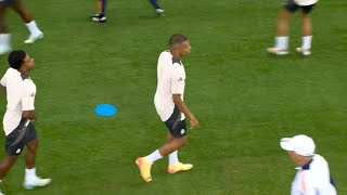 Kylian Mbappe ALL SMILES as Real Madrid train ahead of UEFA Super Cup 🏆 SPIDERCAM VERSION [upl. by Burgess]