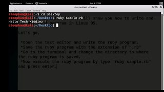 How to write and run RUBY program in Linux OS [upl. by Dorr]