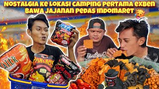 KE TEMPAT CAMPING PERTAMA EXBEN amp BORONG SEMUA JAJAN PEDAS INDOMARET [upl. by Kcirddehs933]