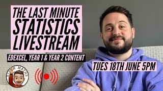 The Last Minute Statistics Livestream Bicen Maths Tues 18th June 5pm545pm [upl. by Roshan]