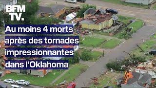 ÉtatsUnis au moins 4 personnes tuées après des tornades impressionnantes dans l’Oklahoma [upl. by Rossy]