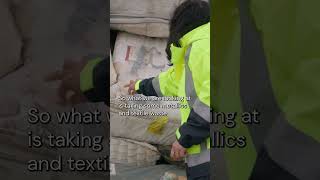 Scientist turning mattresses into tiles waste wastematerialcraft sustainability [upl. by Alet18]