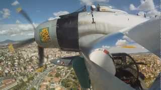 Douglas AD4N Skyraider Display  Festa al Cel Barcelona Airshow 2012 [upl. by Colner]