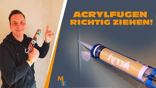 Acrylfugen richtig ziehen ➡️ Anleitung 📽 [upl. by Valle]