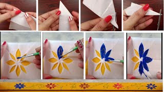 very easy gadapa design using paper  simple trick to cut design paper [upl. by Nirroc]