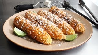 Mexican Grilled Corn quotElotequot  Corn with Chili Lime Mayo amp Cotija Cheese [upl. by Adnolay]