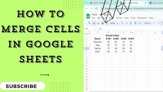 How To Merge Cells In Google Sheets [upl. by Elcarim]