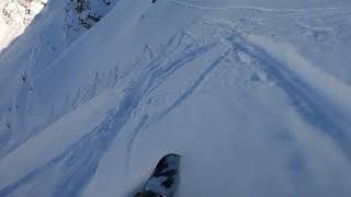 Les ARCS HP Aiguille Grive Couloir NE 4K 60fps [upl. by Neoma]