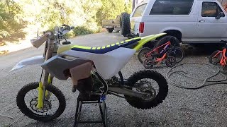 Husqvarna TC 85 track to trail conversion [upl. by Meade]