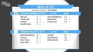 Nottinghamshire Cricket Board PL  Div2  Gedling amp Sherwood CC 1st XI v Thoresby Colliery CC 1st XI [upl. by Osborne]