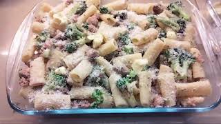 Oven Baked Broccoli Sausage Pasta [upl. by Illah]