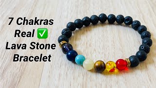 7 Chakra Energy Bracelets  Real Lava Stone  Reiki Healing [upl. by Nareik]