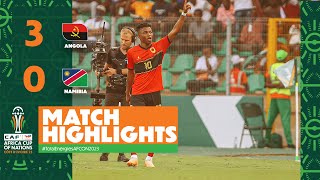 HIGHLIGHTS  Angola 🆚 Namibia  TotalEnergiesAFCON2023  Round of 16 [upl. by Karmen772]