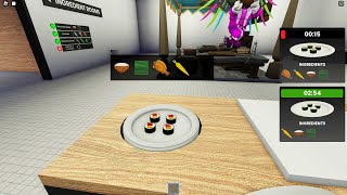 Beating Scary Sushi in Hard Mode 🍣  Roblox Gameplay [upl. by Monika]