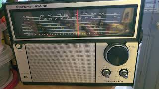 Vintage Patrolman SW60 Radio Romania International 11620 kHz Shortwave on telescopic [upl. by Solrak193]