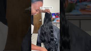 Organique Hair Tip Ponytailstyles hair atlhairstylist hairtutorial natrualhair braidedponytail [upl. by Austin]